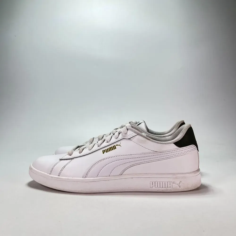 PUMA Smash 3.0 L White Casual Low Top Sneakers Shoes 406570-01 Men's Size 10.5